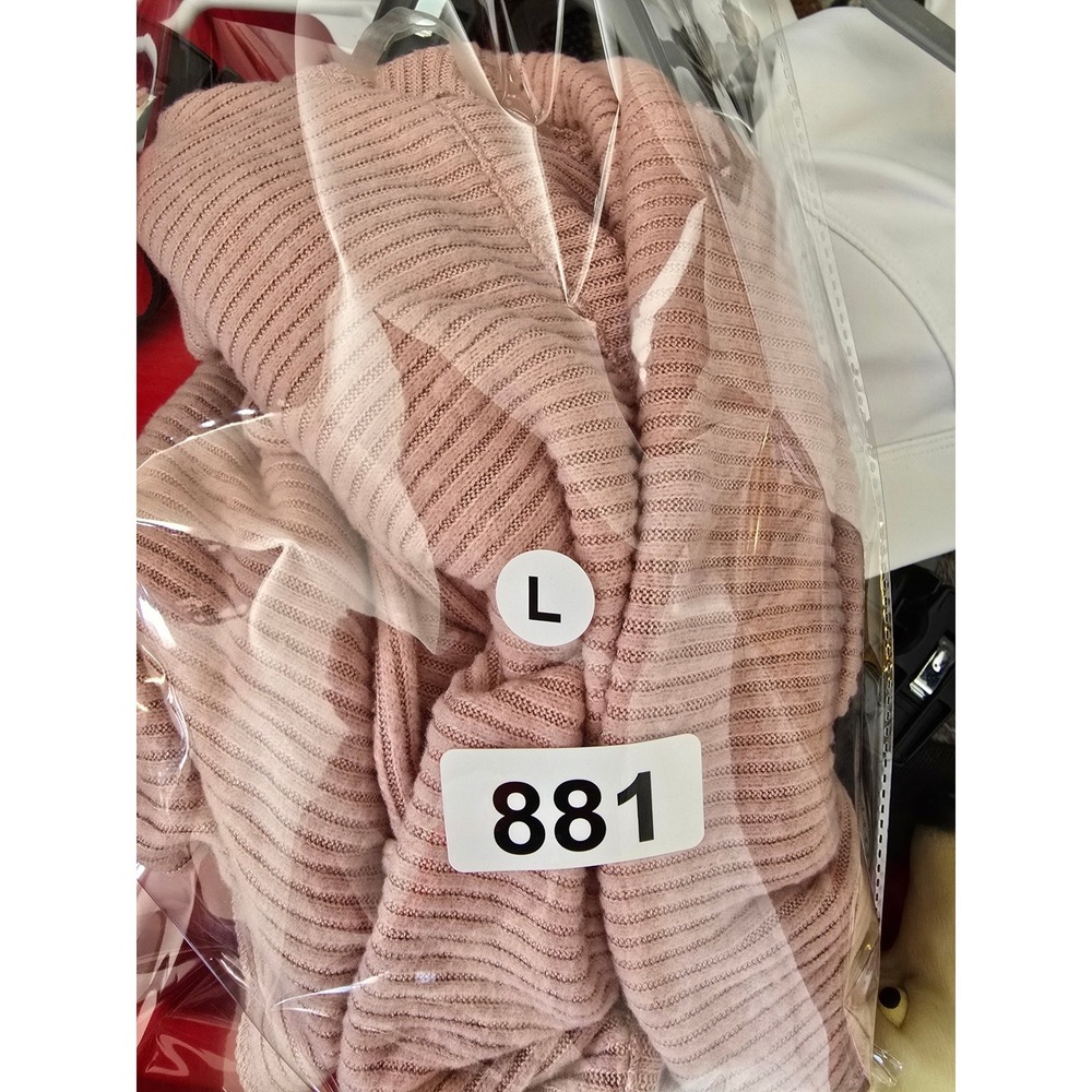Maurices Pink Ribbed Cowl Neck Long Sleeve Tunic Top Size‎ L - Picture 5 of 5